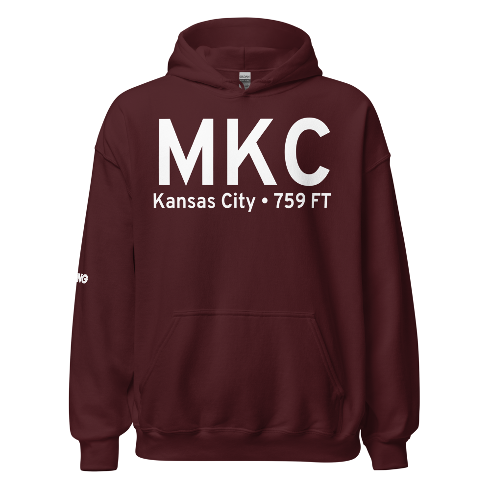 Kansas City (KMKC) Airport Hoodie Sweatshirt 