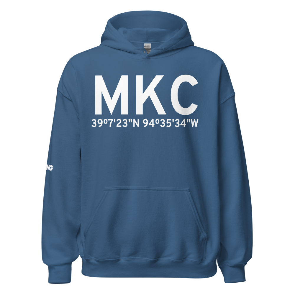 Kansas City (KMKC) Airport Hoodie Sweatshirt 