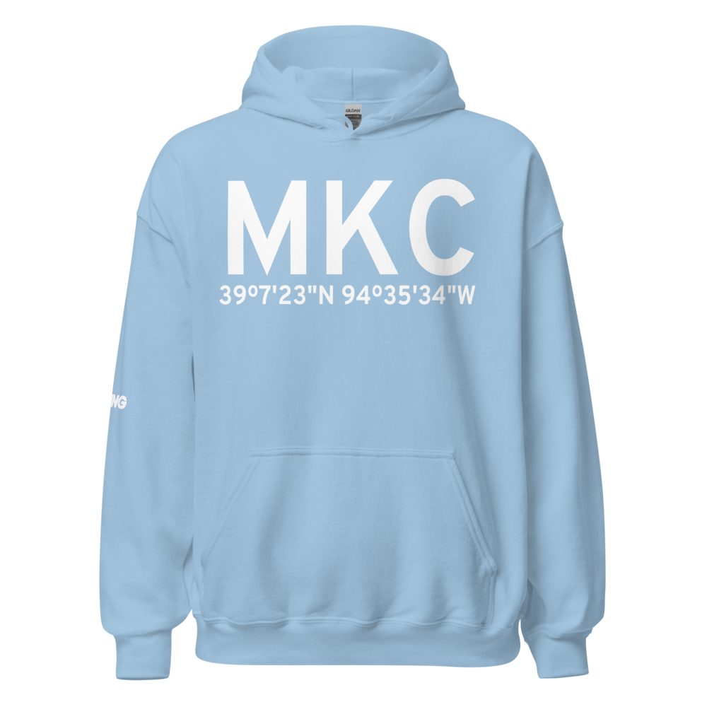 Kansas City (KMKC) Airport Hoodie Sweatshirt 