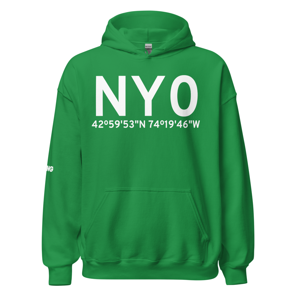 Johnstown (KNY0) Airport Hoodie Sweatshirt 