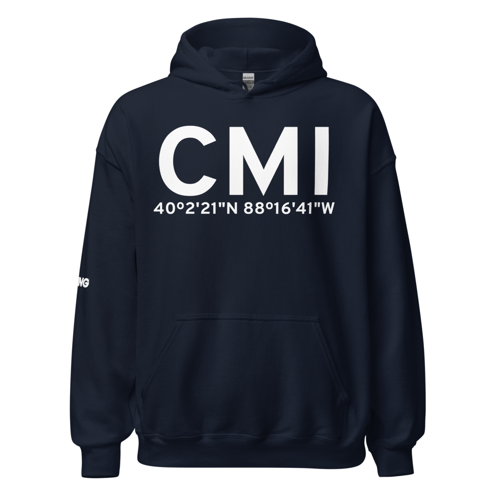 Champaign/Urbana (KCMI) Airport Hoodie Sweatshirt 