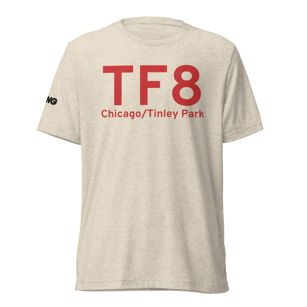 Chicago/Tinley Park (TF8) Airport Tri-blend T-Shirt 