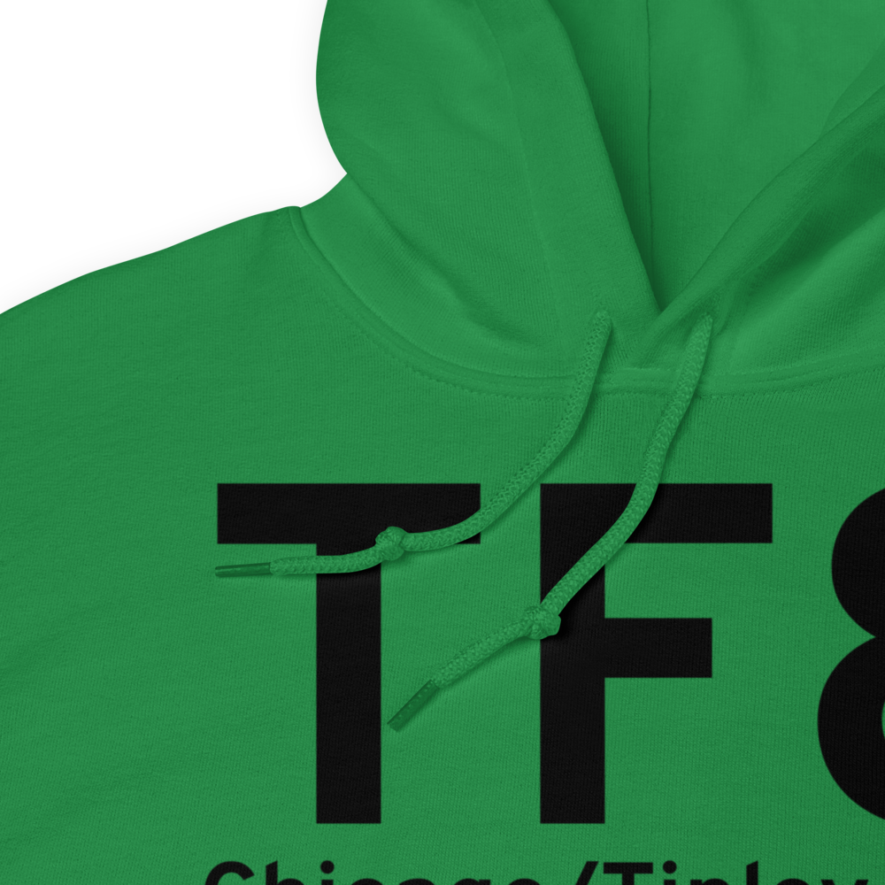 Chicago/Tinley Park (TF8) Airport Hoodie Sweatshirt 