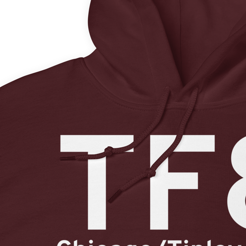 Chicago/Tinley Park (TF8) Airport Hoodie Sweatshirt 