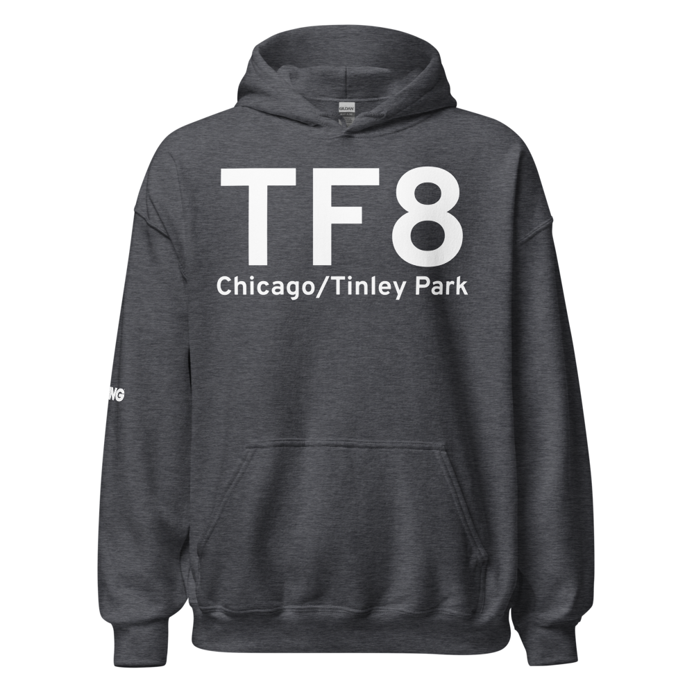 Chicago/Tinley Park (TF8) Airport Hoodie Sweatshirt 