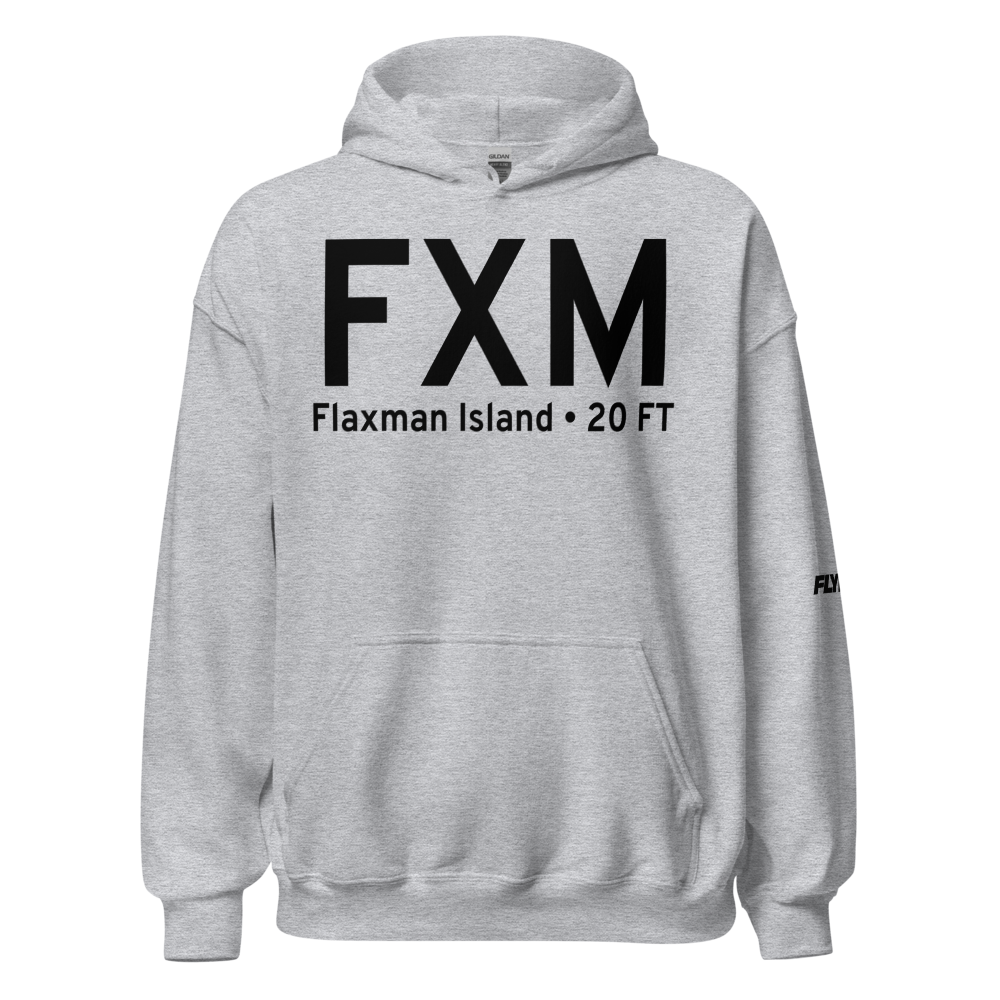 Flaxman Island (FXM) Airport Hoodie Sweatshirt 