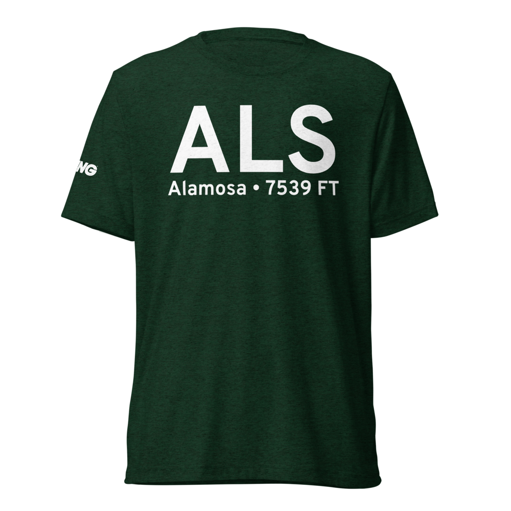 Alamosa (KALS) Airport Tri-blend T-Shirt 