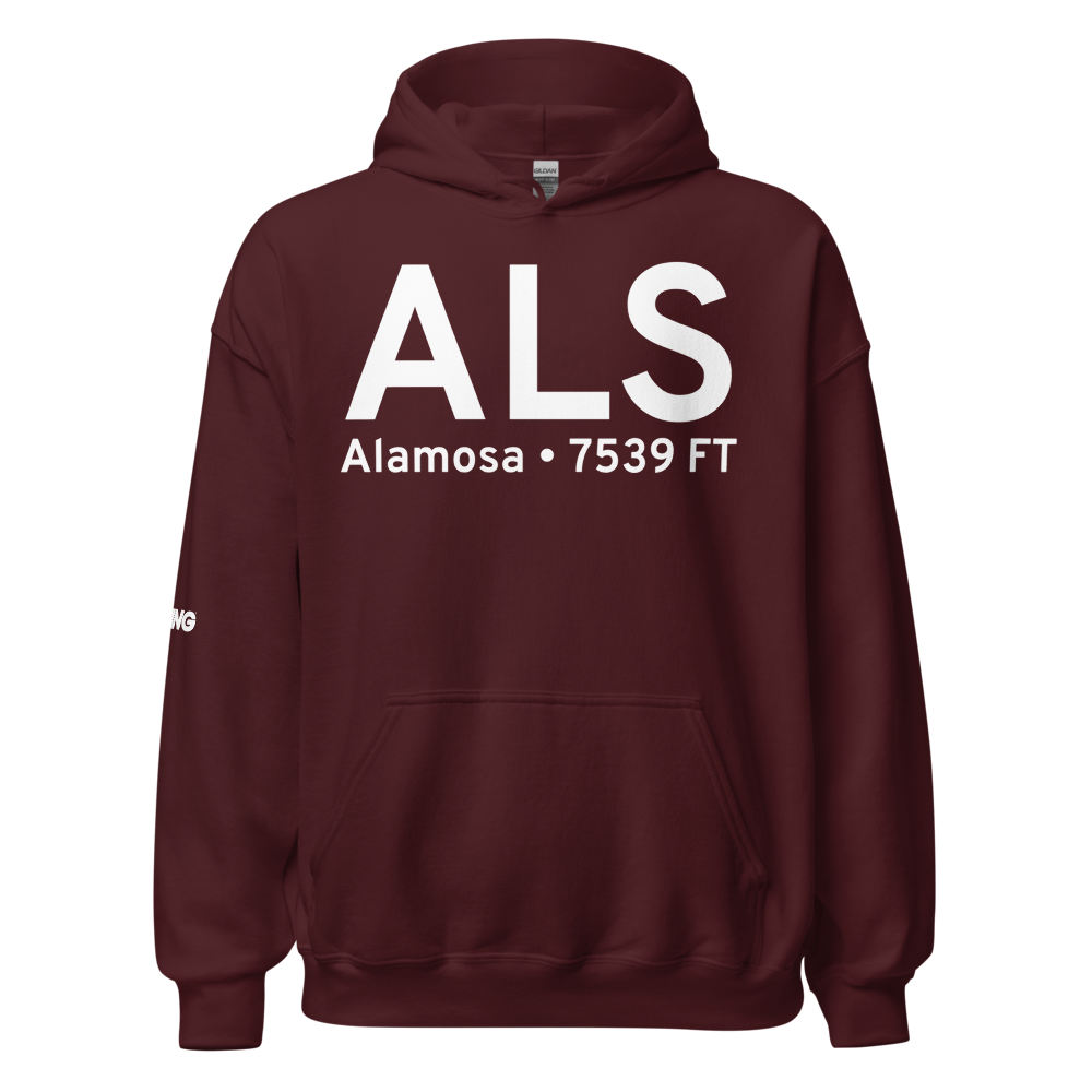 Alamosa (KALS) Airport Hoodie Sweatshirt 