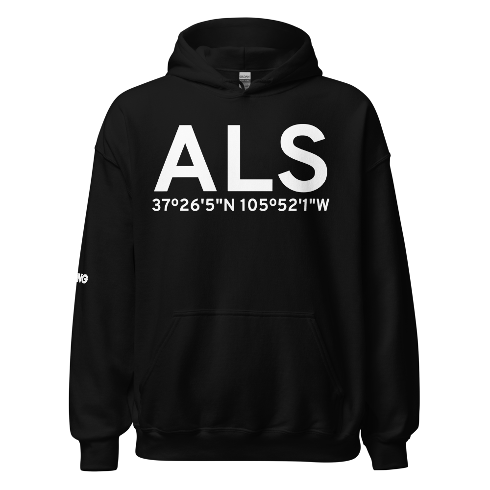Alamosa (KALS) Airport Hoodie Sweatshirt 