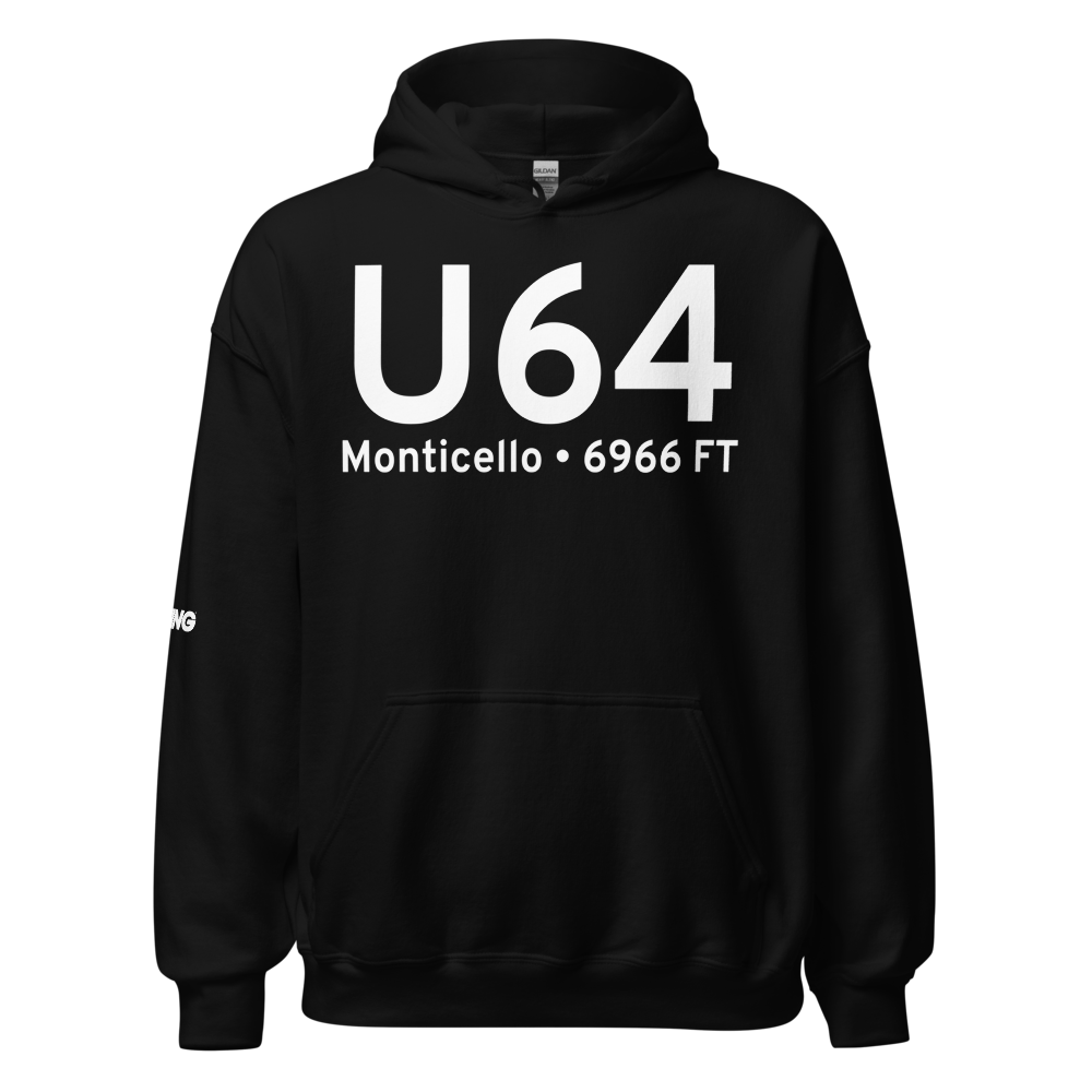 Monticello (MXC) Airport Hoodie Sweatshirt 