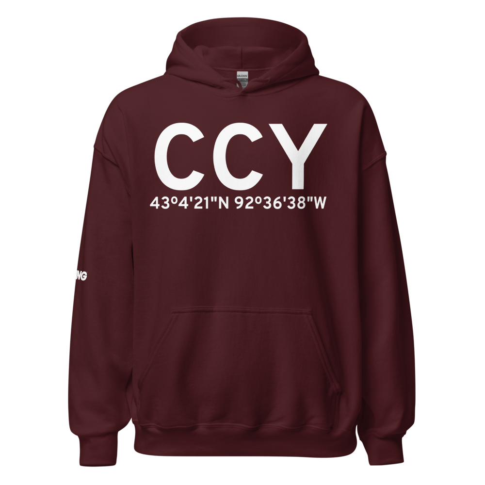 Charles City (KCCY) Airport Hoodie Sweatshirt 