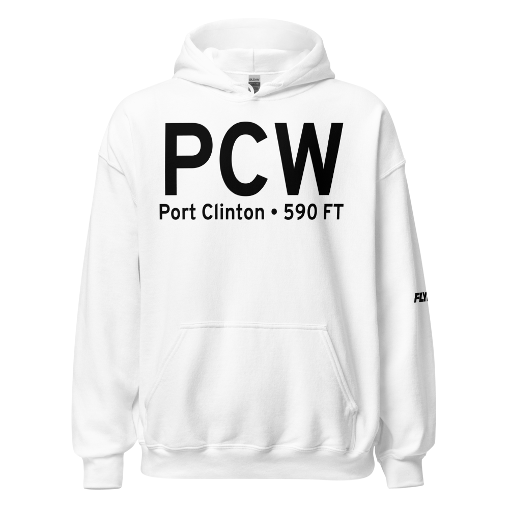 Port Clinton (KPCW) Airport Hoodie Sweatshirt 