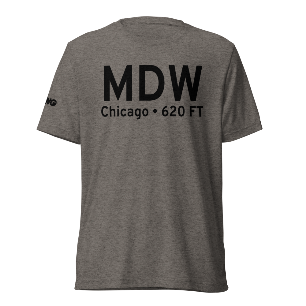 Chicago (KMDW) Airport Tri-blend T-Shirt 