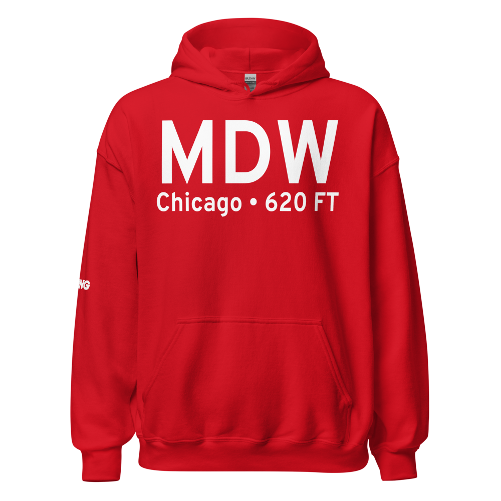 Chicago (KMDW) Airport Hoodie Sweatshirt 