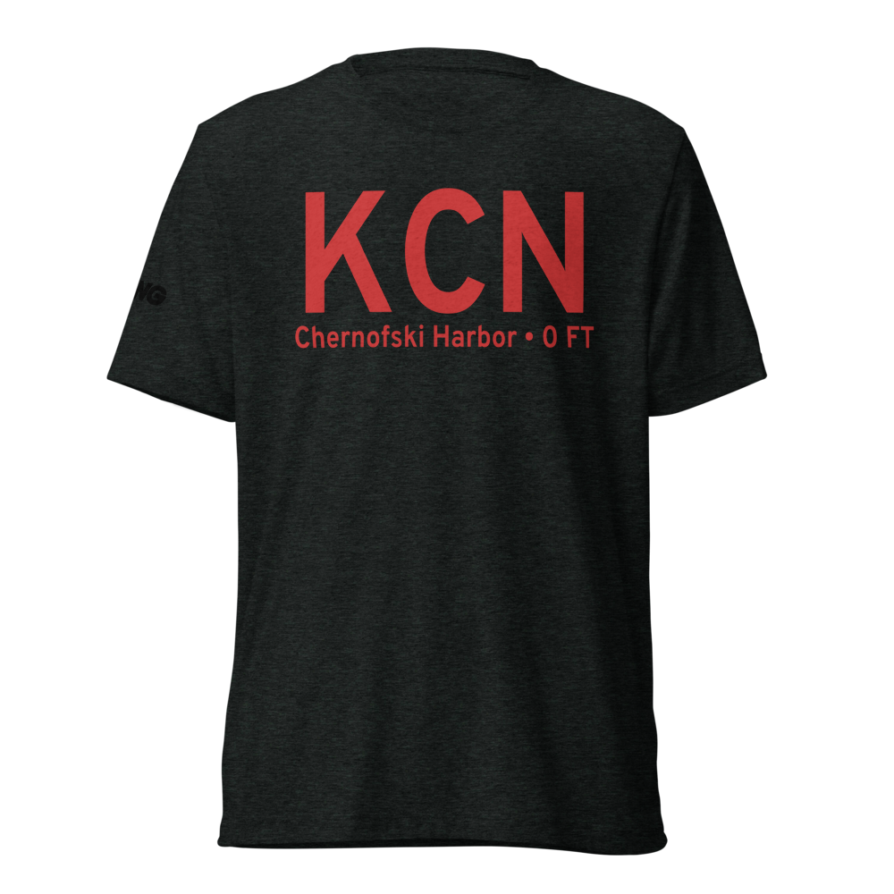 Chernofski Harbor (KCN) Airport Tri-blend T-Shirt 