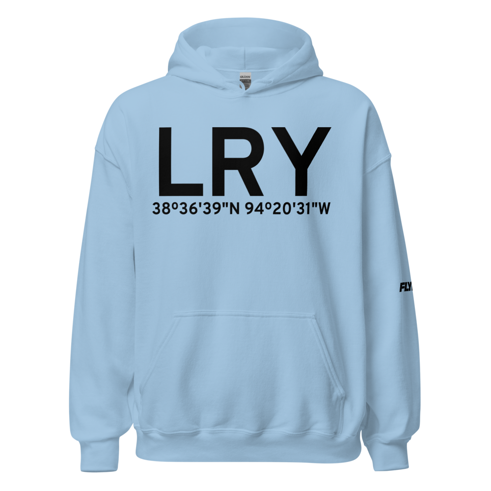 Harrisonville (KLRY) Airport Hoodie Sweatshirt 
