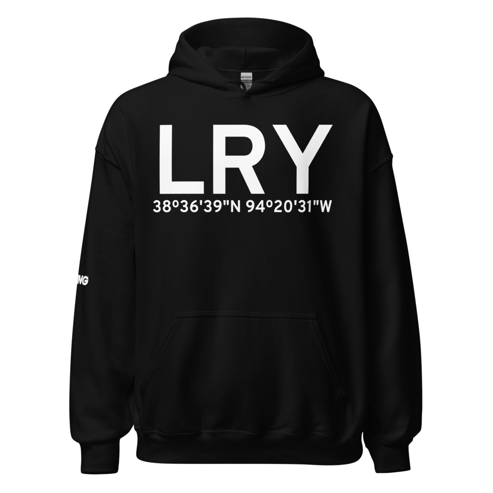 Harrisonville (KLRY) Airport Hoodie Sweatshirt 