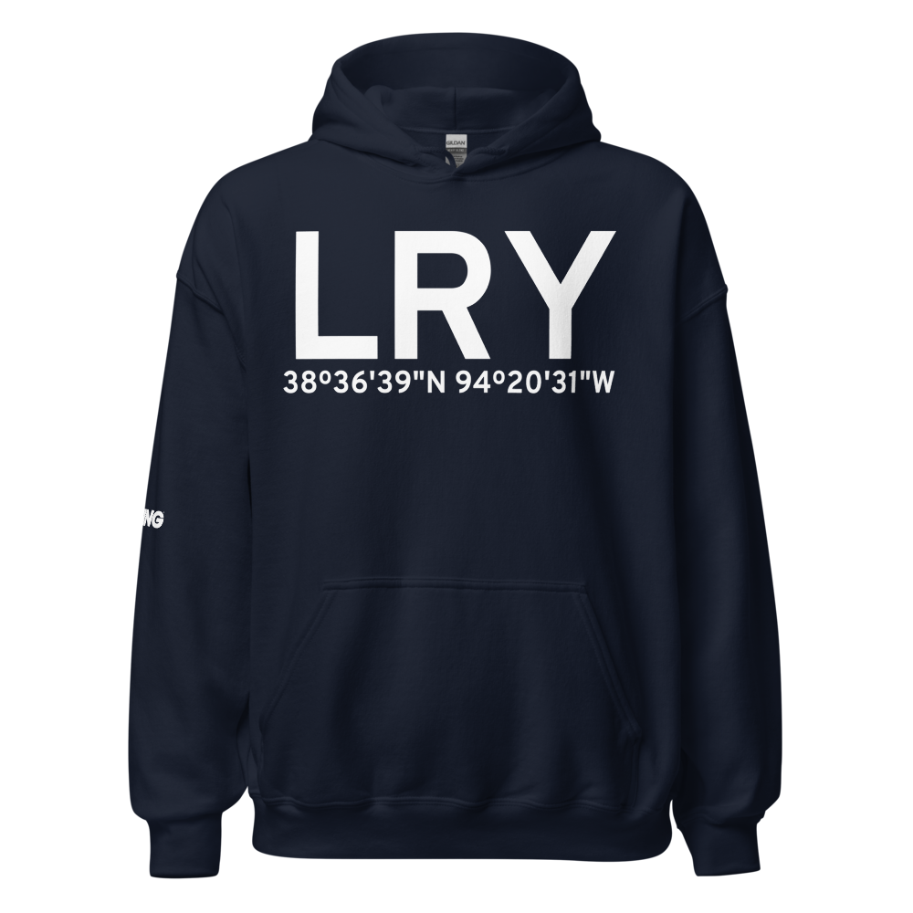 Harrisonville (KLRY) Airport Hoodie Sweatshirt 