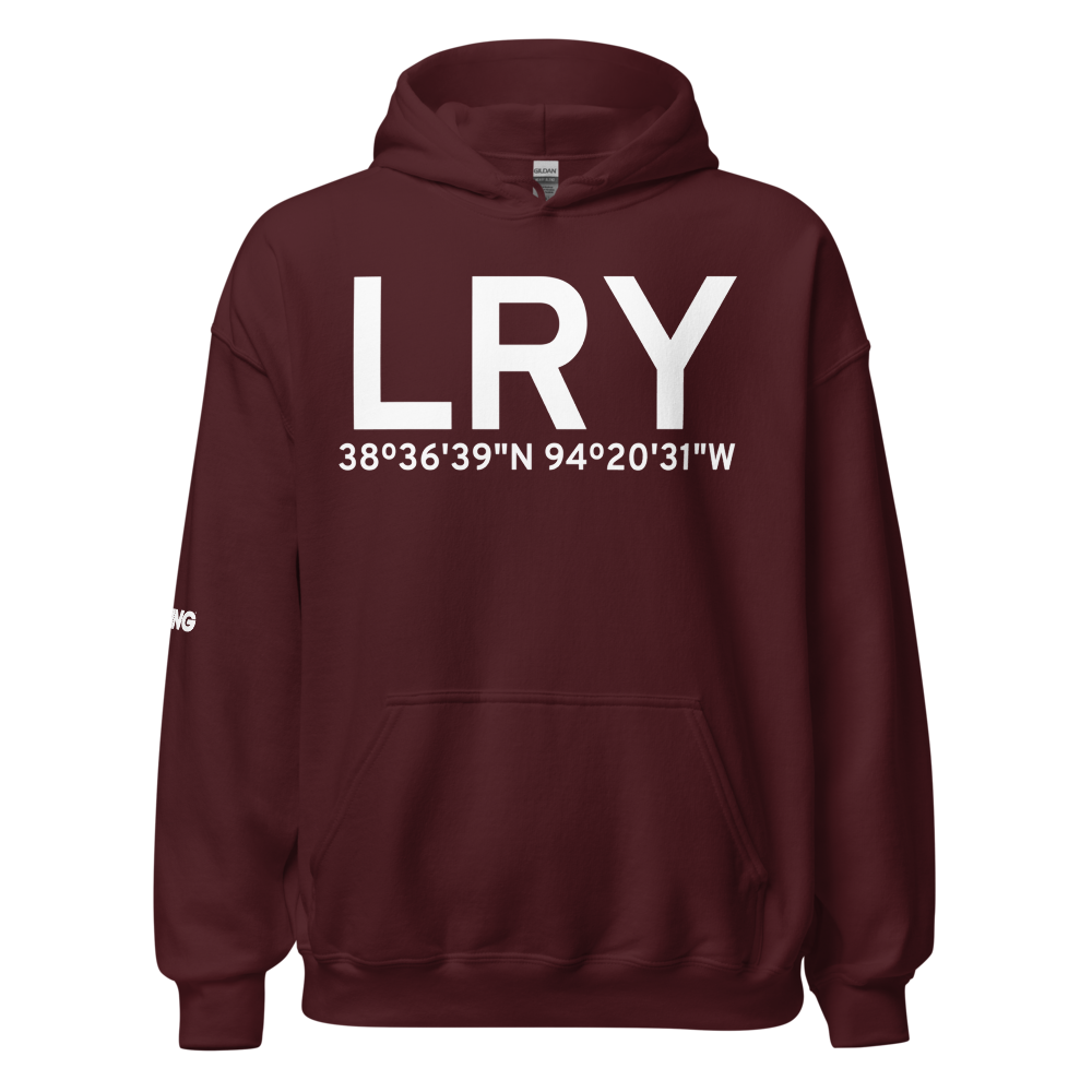 Harrisonville (KLRY) Airport Hoodie Sweatshirt 