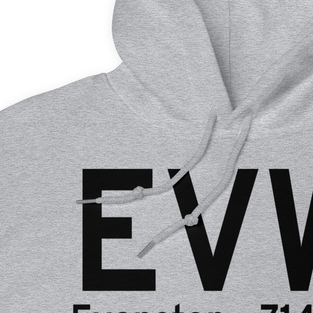 Evanston (KEVW) Airport Hoodie Sweatshirt 