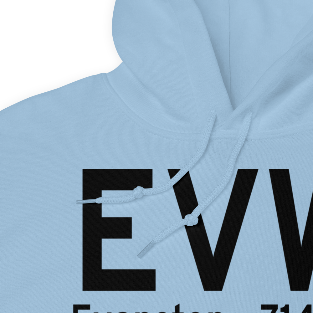 Evanston (KEVW) Airport Hoodie Sweatshirt 