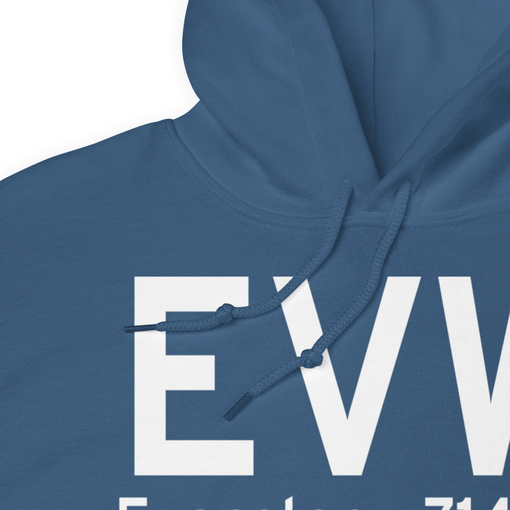 Evanston (KEVW) Airport Hoodie Sweatshirt 