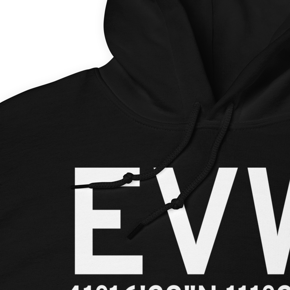 Evanston (KEVW) Airport Hoodie Sweatshirt 