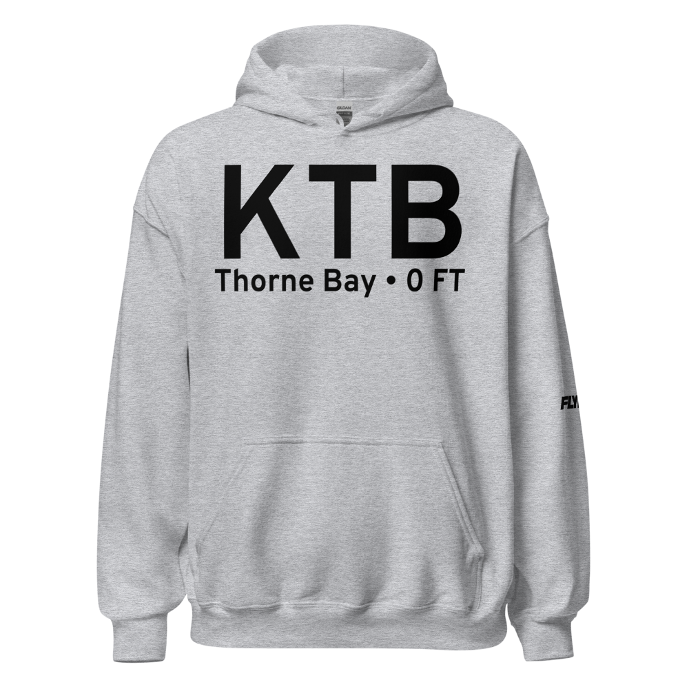 Thorne Bay (KTB) Airport Hoodie Sweatshirt 