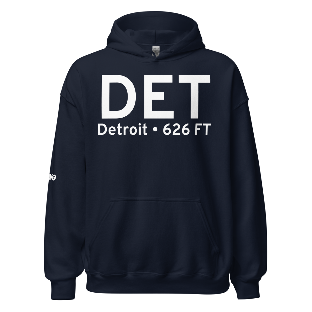 Detroit (KDET) Airport Hoodie Sweatshirt 