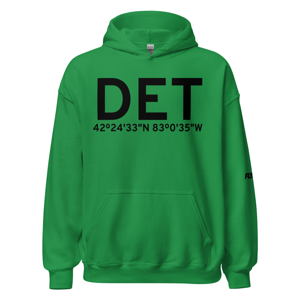 Detroit (KDET) Airport Hoodie Sweatshirt 