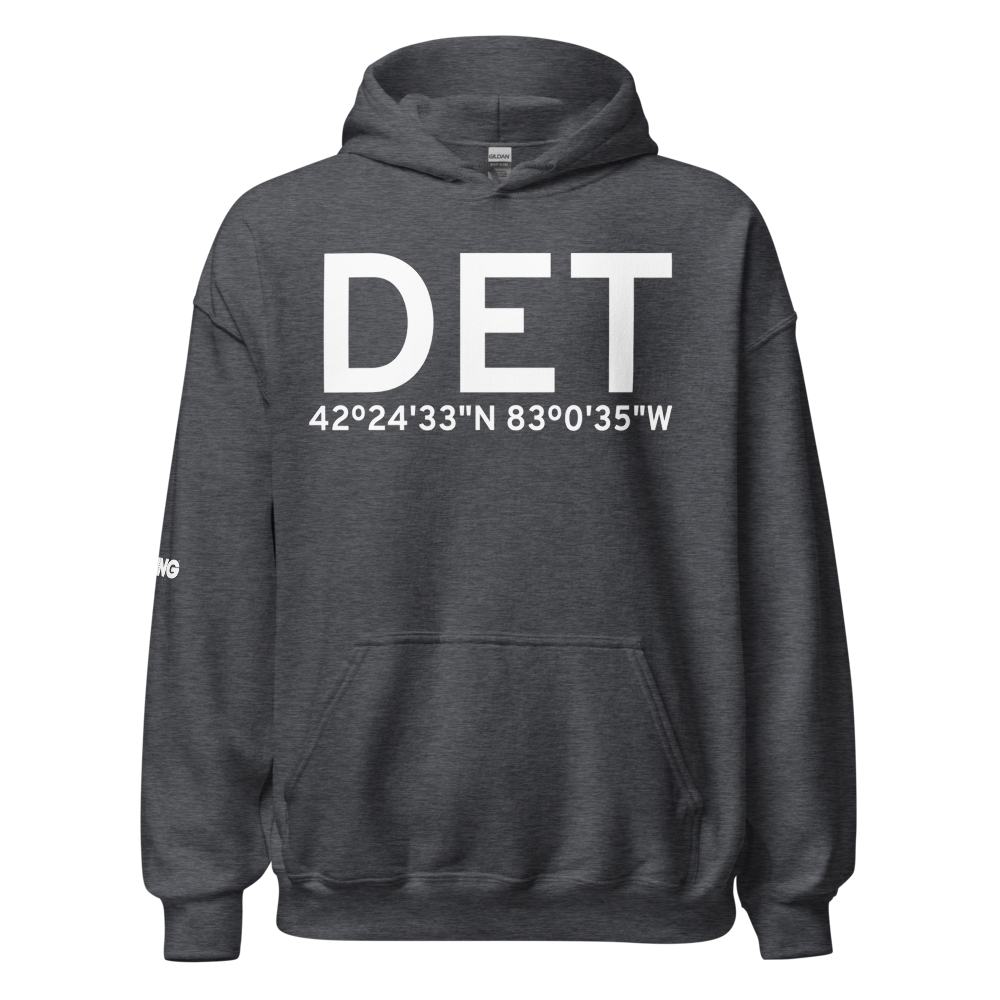Detroit (KDET) Airport Hoodie Sweatshirt 