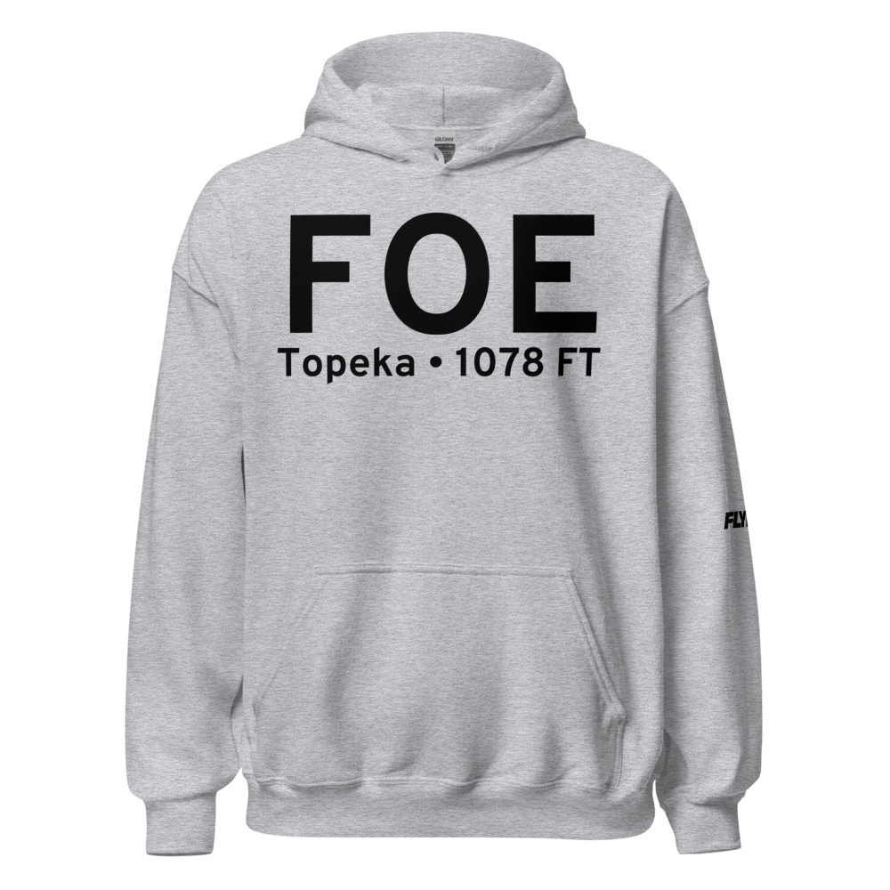 Topeka (KFOE) Airport Hoodie Sweatshirt 