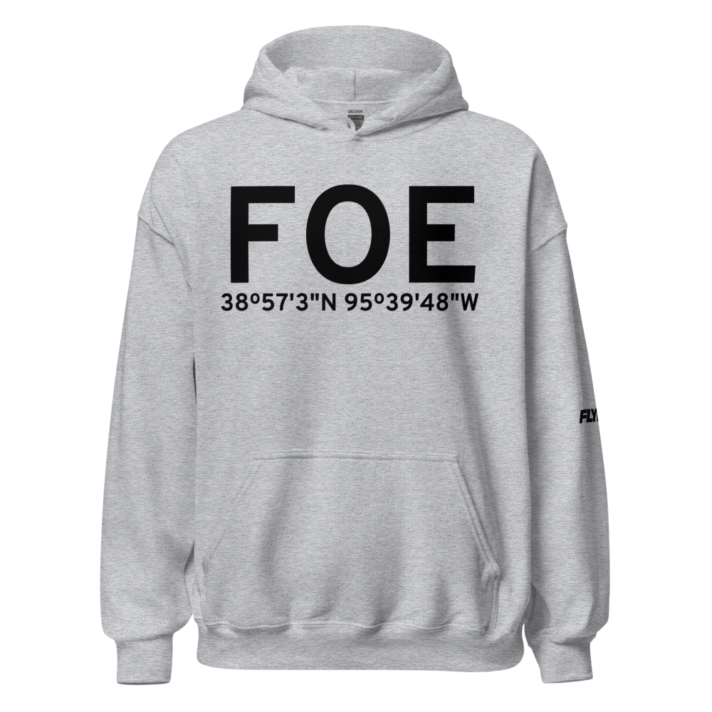 Topeka (KFOE) Airport Hoodie Sweatshirt 