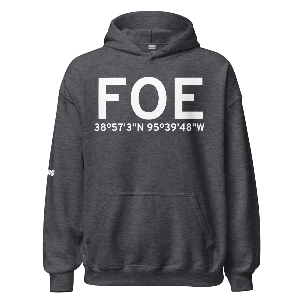 Topeka (KFOE) Airport Hoodie Sweatshirt 
