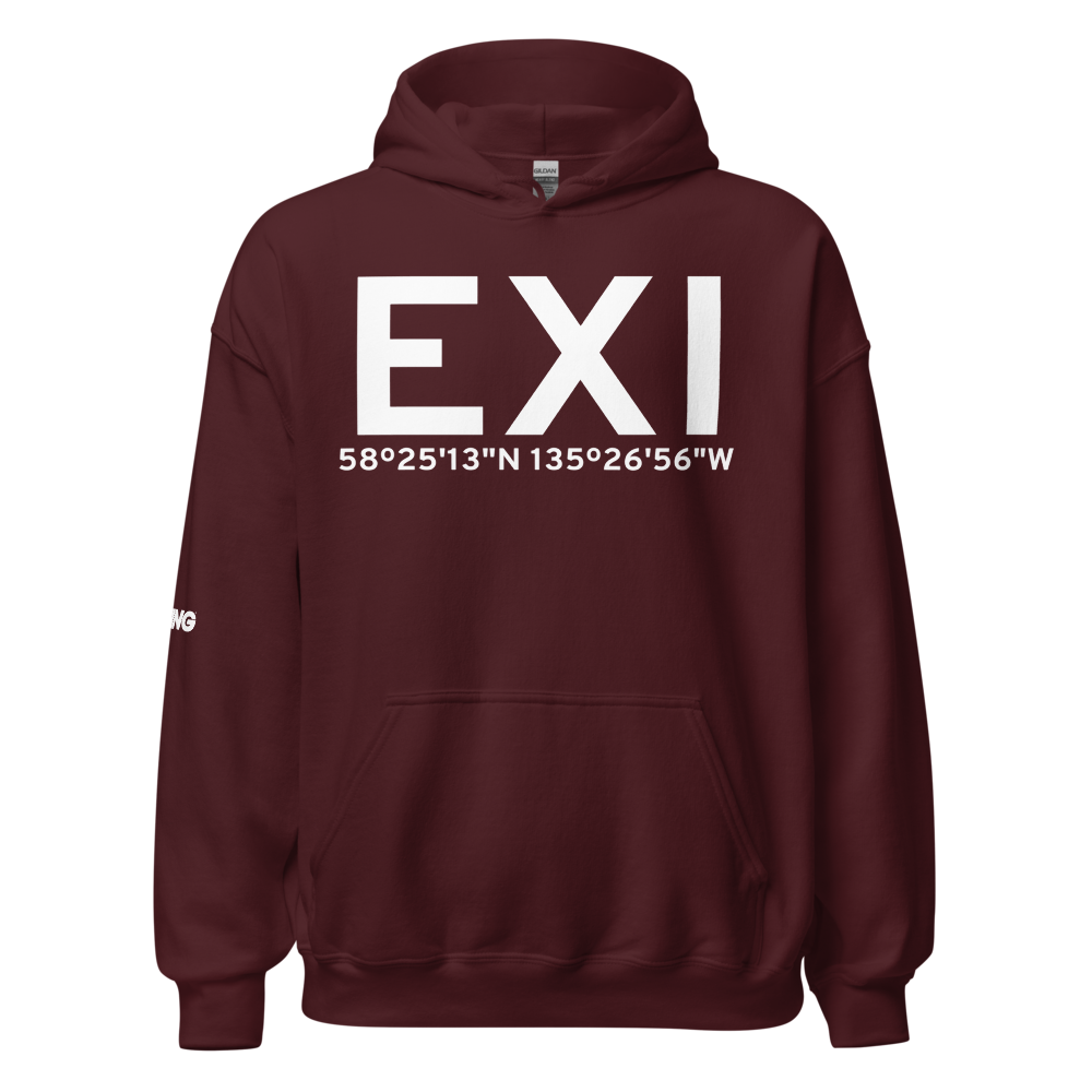 Excursion Inlet (EXI) Airport Hoodie Sweatshirt 