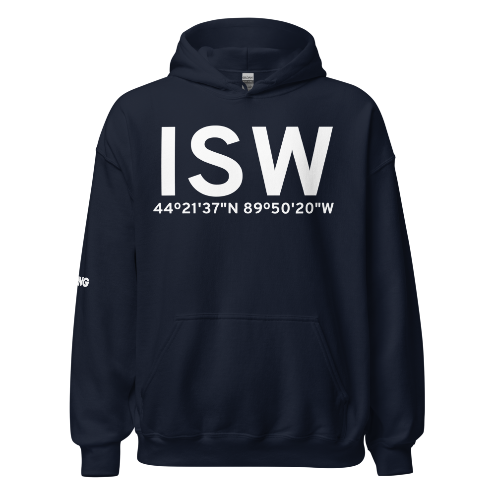 Wisconsin Rapids (KISW) Airport Hoodie Sweatshirt 