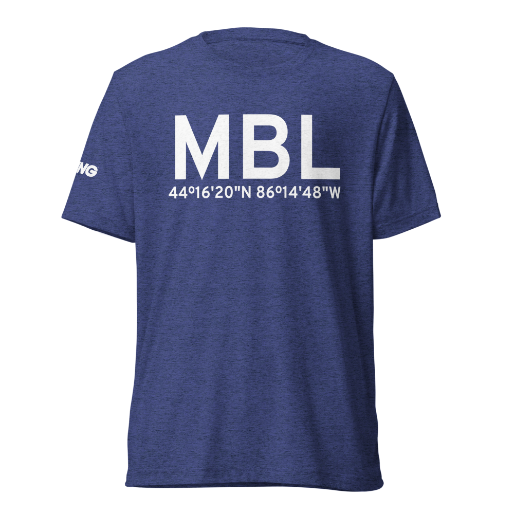 Manistee (KMBL) Airport Tri-blend T-Shirt 