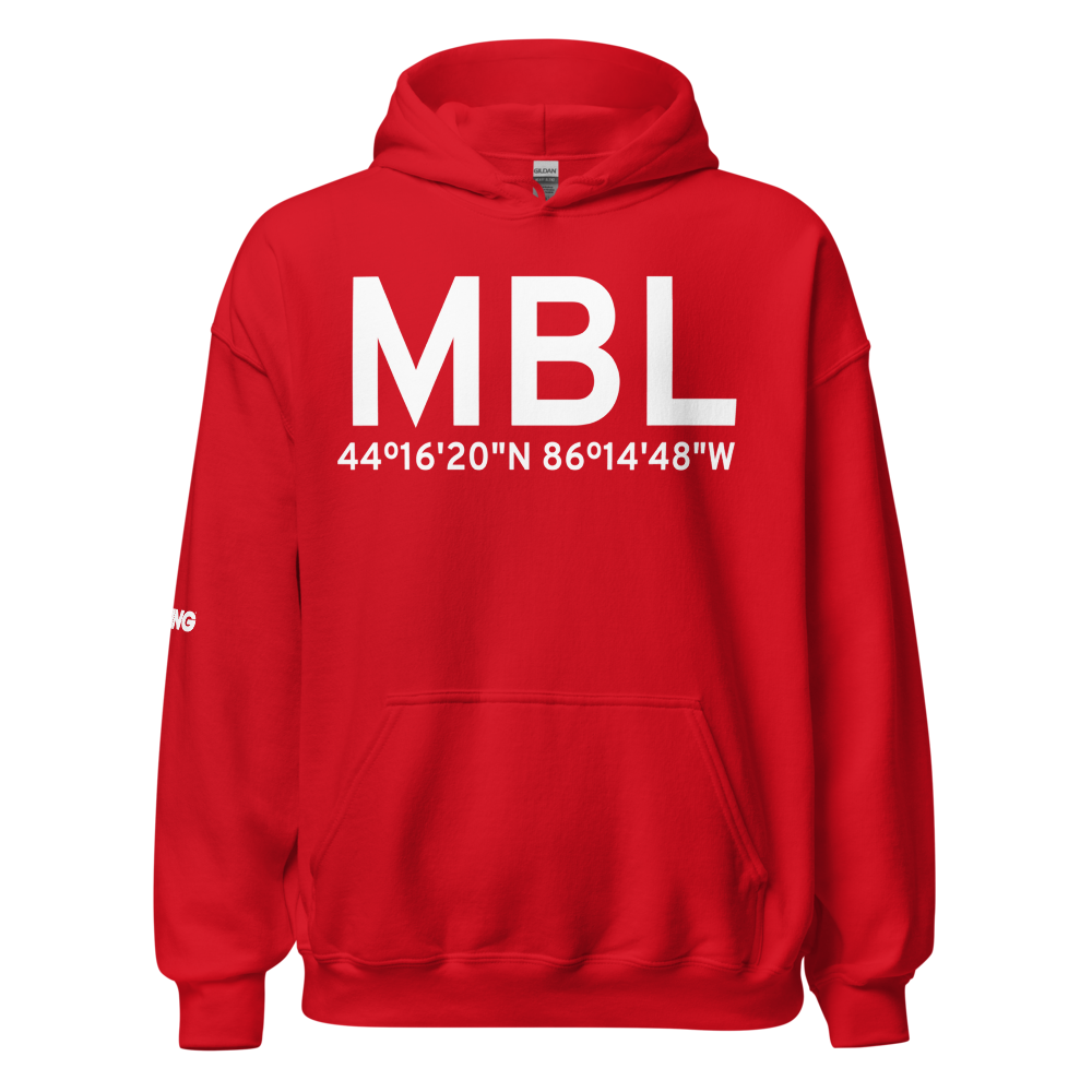 Manistee (KMBL) Airport Hoodie Sweatshirt 
