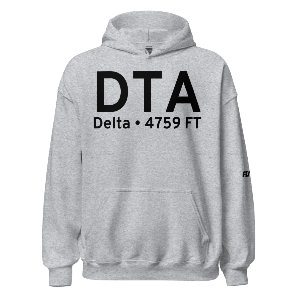 Delta (KDTA) Airport Hoodie Sweatshirt 