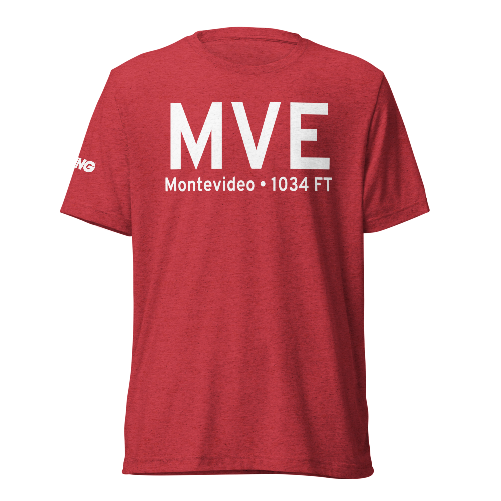 Montevideo (KMVE) Airport Tri-blend T-Shirt 