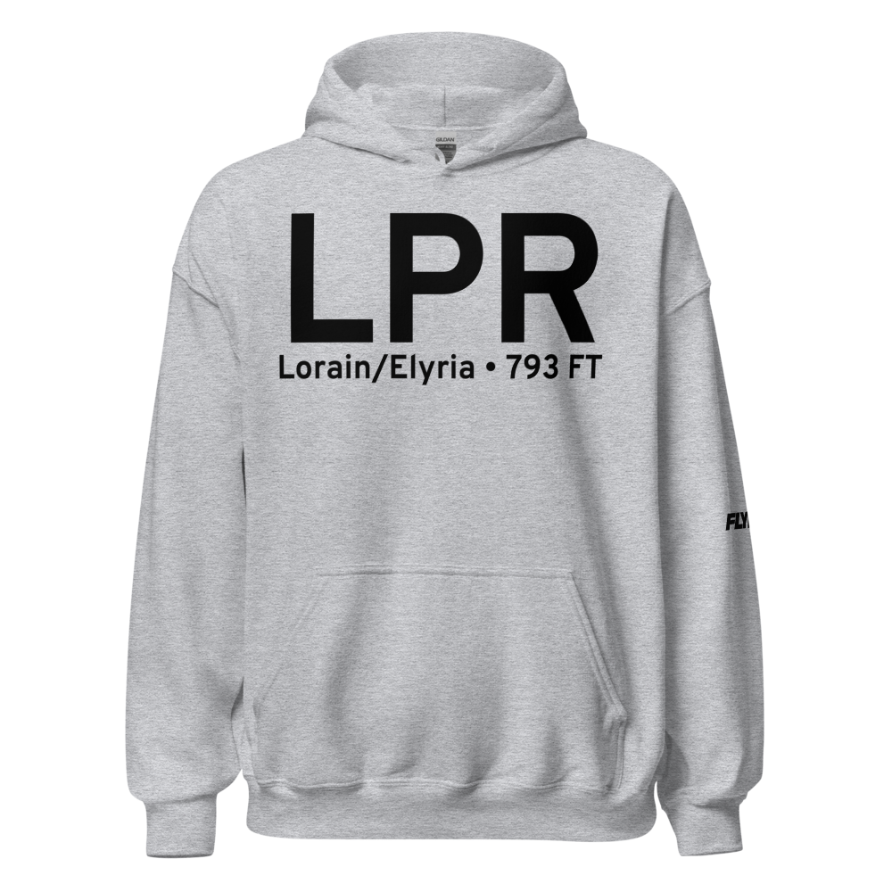 Lorain/Elyria (KLPR) Airport Hoodie Sweatshirt 