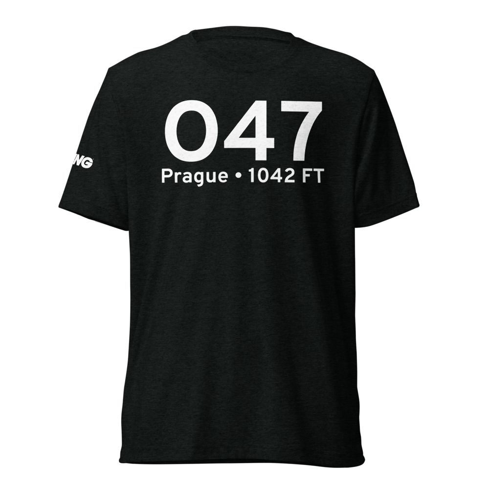 Prague (KO47) Airport Tri-blend T-Shirt 