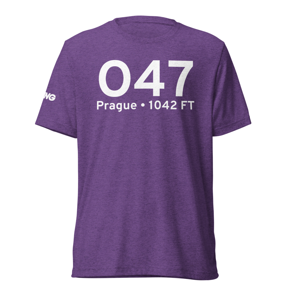 Prague (KO47) Airport Tri-blend T-Shirt 