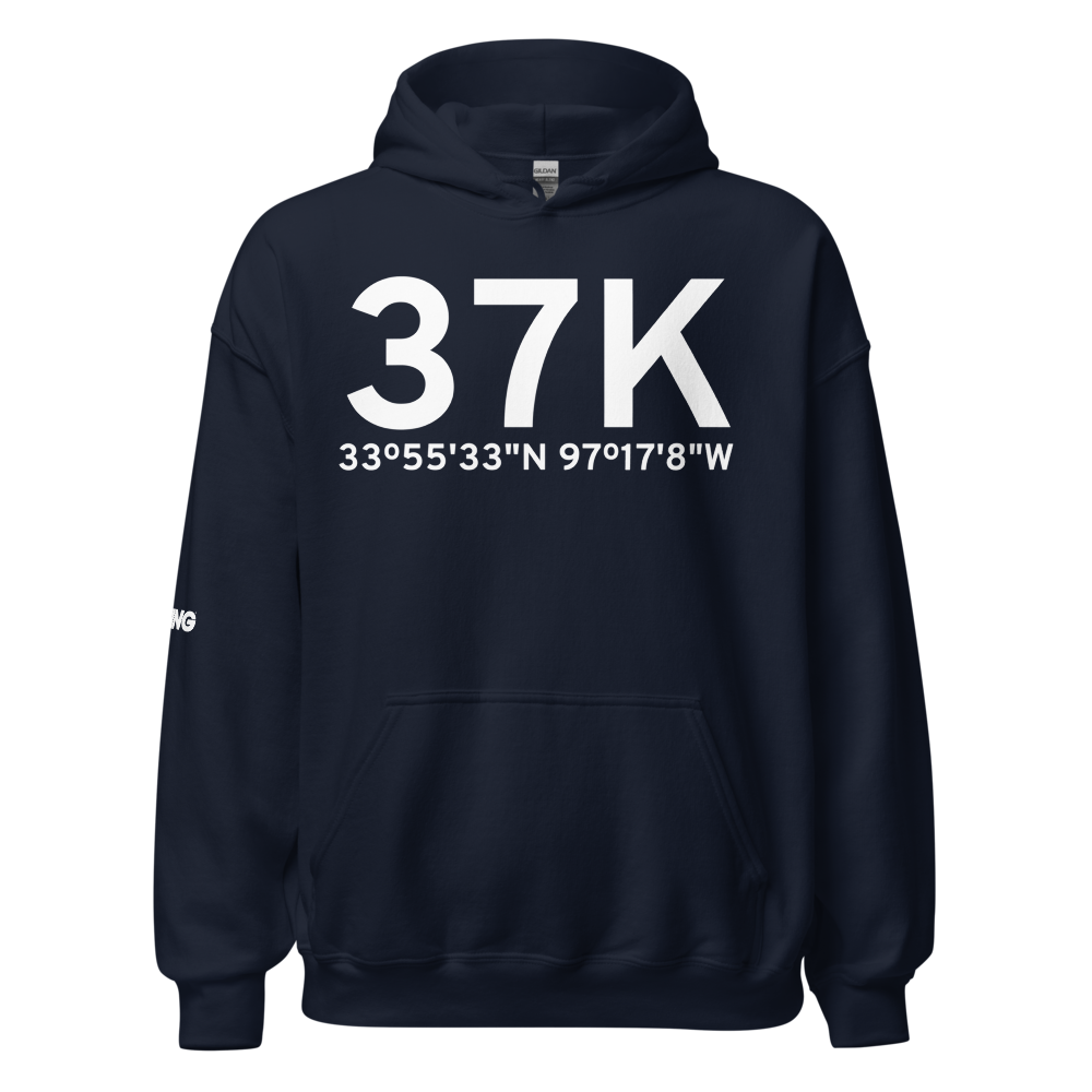 Burneyville (K37K) Airport Hoodie Sweatshirt 