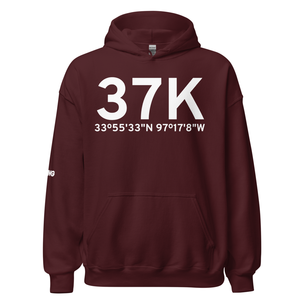 Burneyville (K37K) Airport Hoodie Sweatshirt 