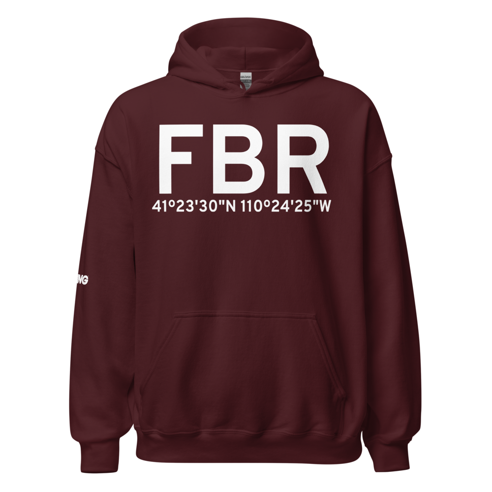 Fort Bridger (KFBR) Airport Hoodie Sweatshirt 