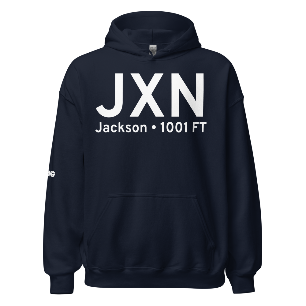 Jackson (KJXN) Airport Hoodie Sweatshirt 