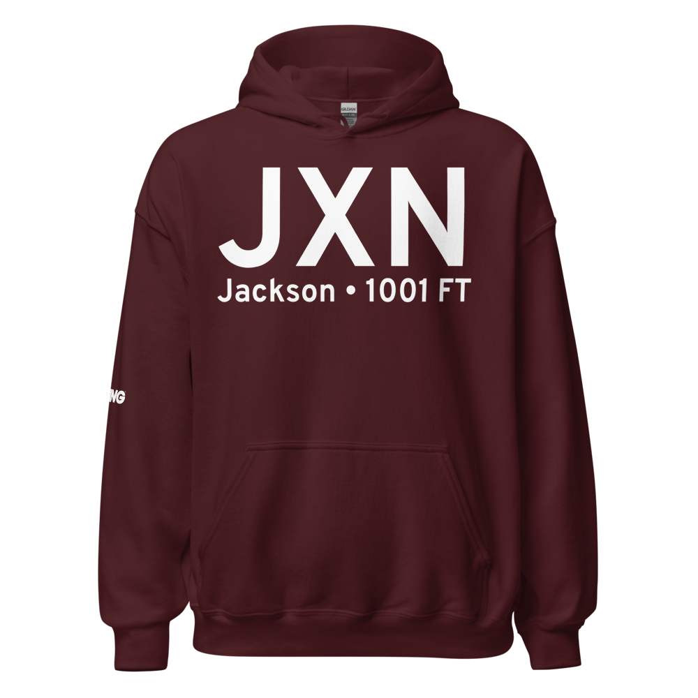 Jackson (KJXN) Airport Hoodie Sweatshirt 