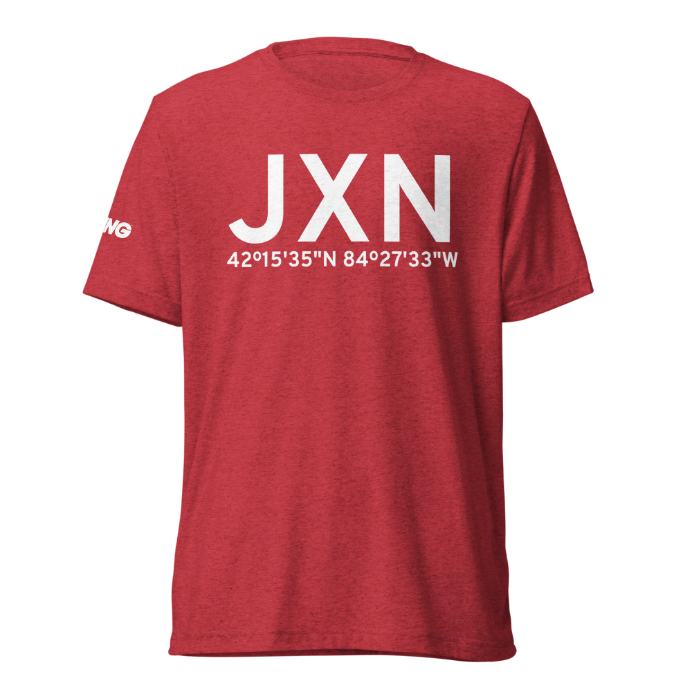 Jackson (KJXN) Airport Tri-blend T-Shirt 