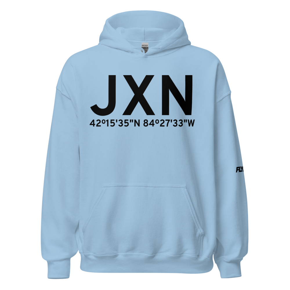 Jackson (KJXN) Airport Hoodie Sweatshirt 